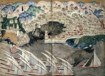 1543年にマルセイユの港を封鎖したオスマン帝国の艦隊